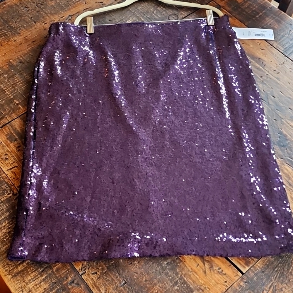 NWT Purple Sequins Skirt